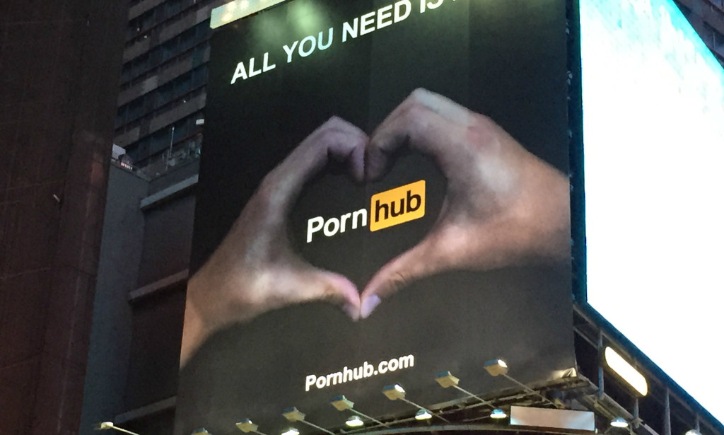 Pornhub launches a 50-foot billboard advertisement in Times Square