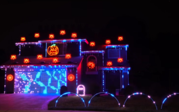 Halloween House Light Show Jams Out to Enter Sandman