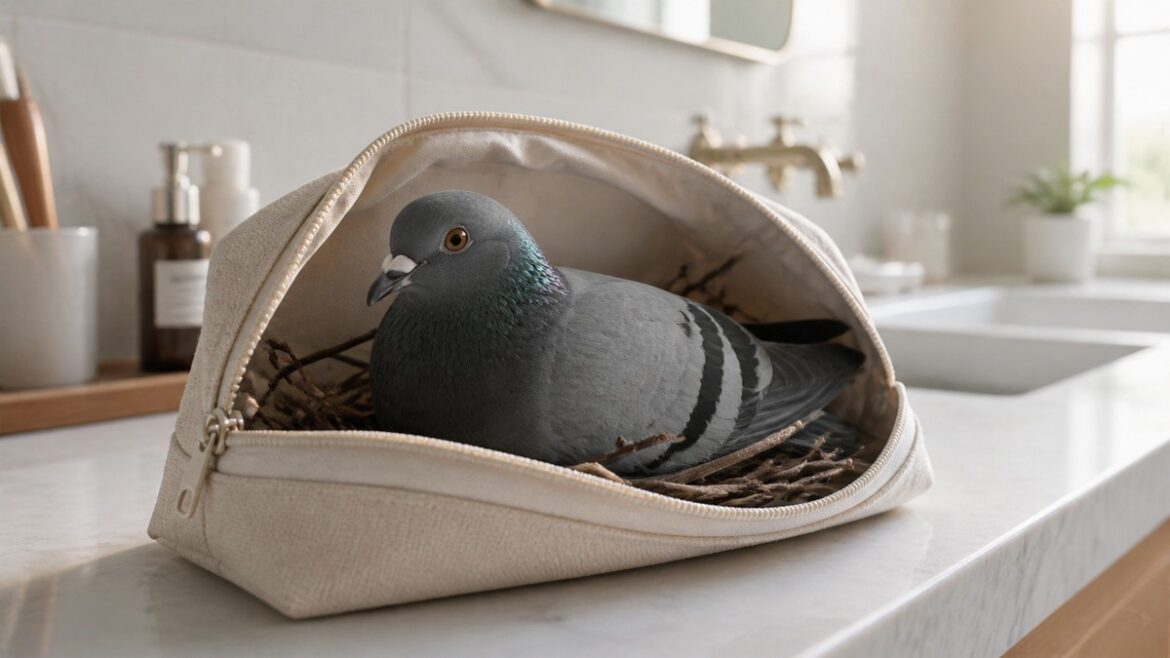A Pigeon Nested in Her Makeup Bag featured image