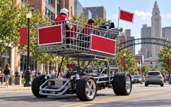 A Ten-Foot Shopping Cart Goes for a Drive in Columbus